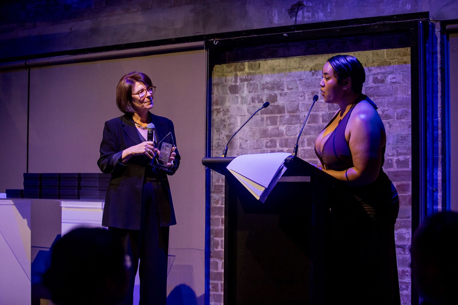 2025 Sydney Young Entrepreneur Awards Gala Dinner Winners accepting trophies on stage at the 2025 Sydney Young Entrepreneur Awards